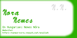 nora nemes business card